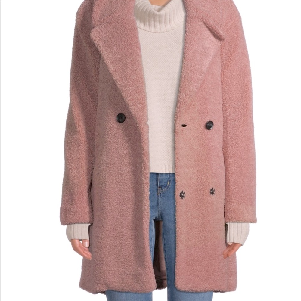 Lucky Brand Women’s Faux Fur Sherpa Coat